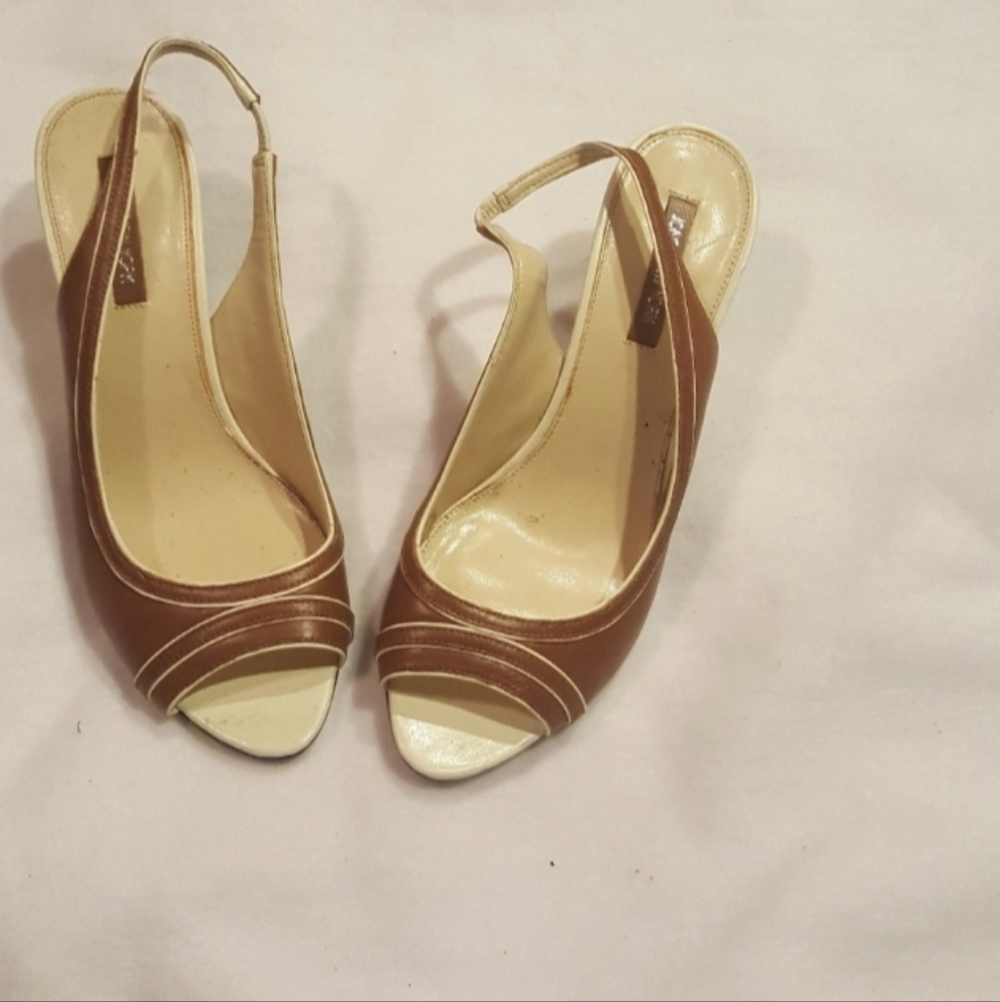 Vintage Y2K 2000s Jones New York Peeptoe High Heels Sz 7.5